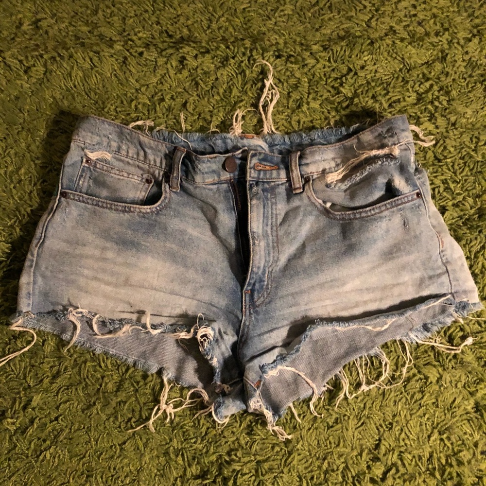 Urban Outfitters Embroidered High Waist Shorts